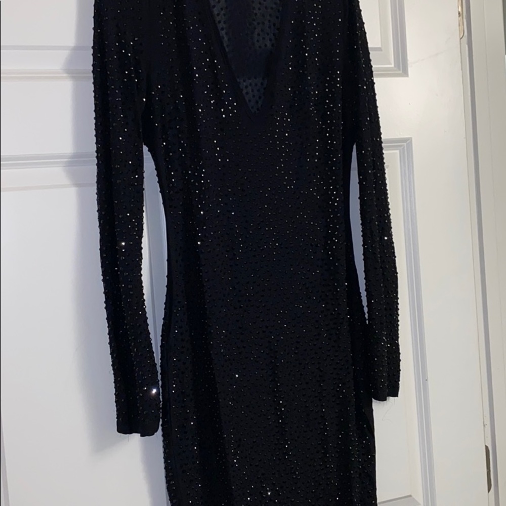 Black bedazzled dress
